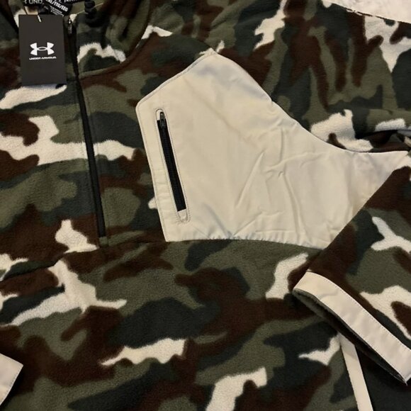 Under Armour Men's Micro Fleece Printed Hoodie Camo 1/4 Sweatshirt Medium NWT - Picture 6 of 6